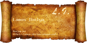 Lamos Ibolya névjegykártya