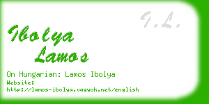 ibolya lamos business card